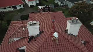 Police DRONE Video Of Hostage Negotiators Apprehending Woman After 5 Hours On ROOF Of A Home