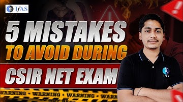 5 Avoid Mistakes To Crack CSIR NET Exam 2024 | Exam Tips CSIR NET 2024 | IFAS