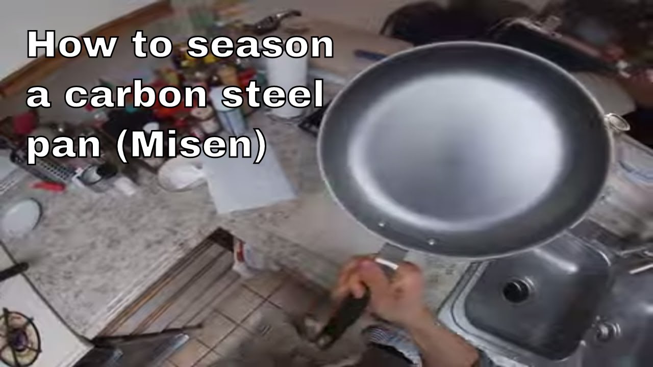 How to season a Carbon Steel Pan (Misen) in 60 seconds | GoPro ASMR 1