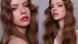 70s Inspired Soft Coral Toned Makeup | Hung Vanngo screenshot 5