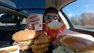 Mcdonalds Mukbang New Double Big Mac Mccrispy Spicy Chicken Nuggets Fries Mukbang