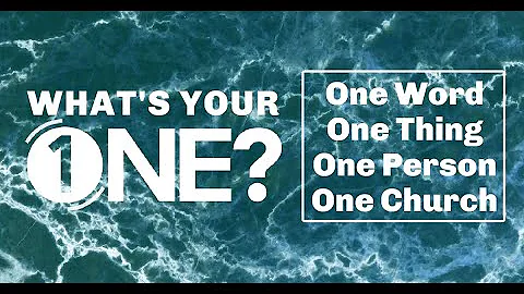 What's Your One? - One Word - January 1st, 2023