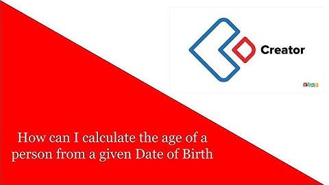 How can I calculate the age of a person from a given Date of Birth?