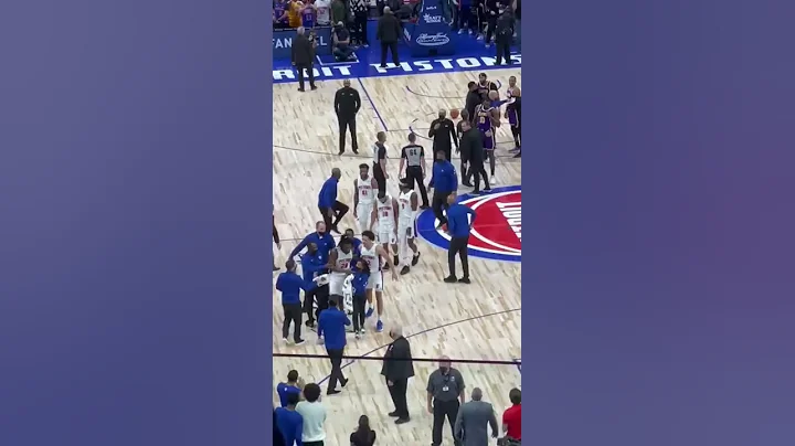 Insane fan Angle of the aftermath Isaiah Stewart & Lebron James Altercation  - BOTH EJECTED😱😱