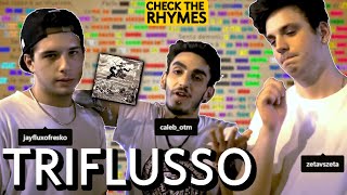 TRIFLUSSO chiudono 565 RIME in 52 barre (Caleb, Jhona, ZZ) | PENROSE CHECK THE RHYME