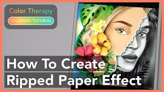 Coloring Tutorial: How to Create Ripped Paper Effect with Color Therapy App screenshot 4