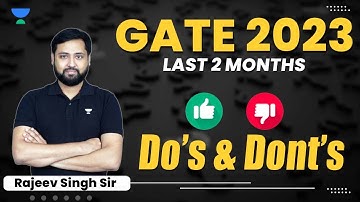 GATE 2023 Last 2 Months | Do