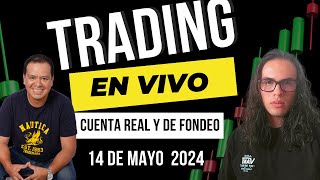 TRADING EN VIVO 14 de MAYO 2024  MÉTODO WYCKOFF | SMC | NASDAQ | SP500