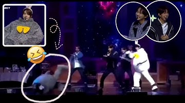 When jake is struggling in bunny costume and the members can