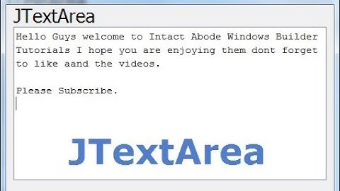 JTextArea in Windows Builder Java - Intact Abode