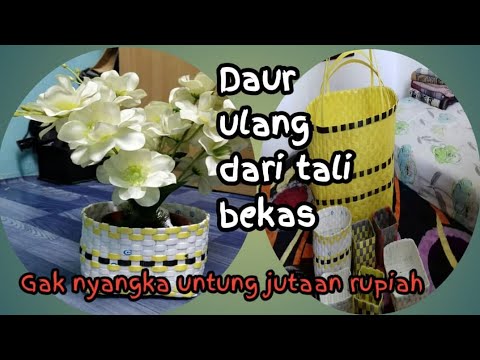  Cara  membuat  pot  bunga dari tali  bekas ternyata mudah 