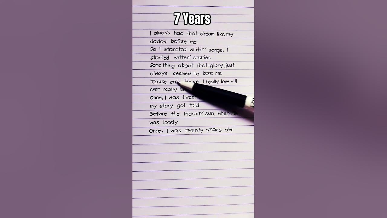7 Years - Lukas Graham ( Speed Up ) Part 2 #subscribe #lyrics #nostalgia #shorts