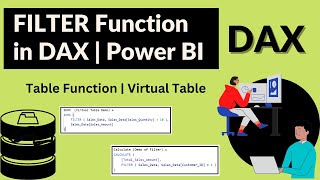 filter function in dax | power bi | interview question | table function | virtual table