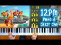 Animal crossing new horizons  12pm piano  jazzy jam how to playpiano tutorialsheet music