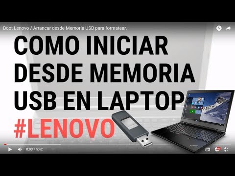 Boot Lenovo / Arrancar desde Memoria USB para formatear.