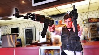 Movie theater gun game
