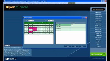 Holiday Settings-How to set a holiday in Openmiracle, Free open source accounting software.