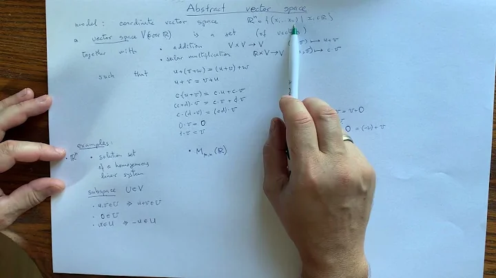 Abstract vector spaces