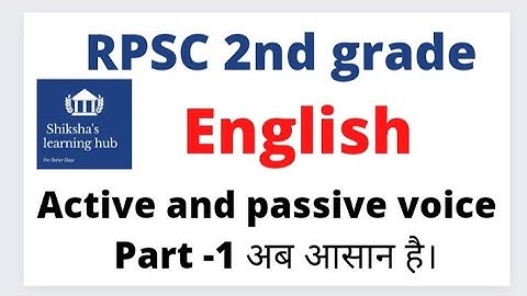 Active and passive voice