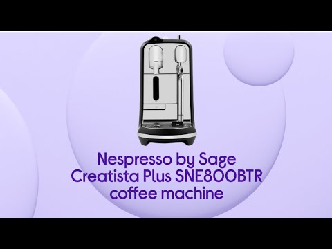 Nespresso by Sage Creatista Plus SNE800BTR Coffee Machine - Black - Product Overview