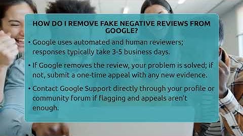How Do I Remove Fake Negative Reviews From Google? - Everyday-Networking