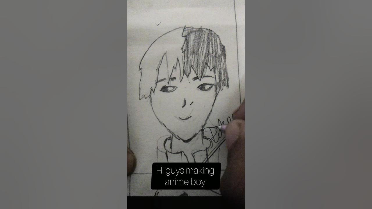 How to draw anime boy? #drawing #draw #anime #easy #boy #create # ...