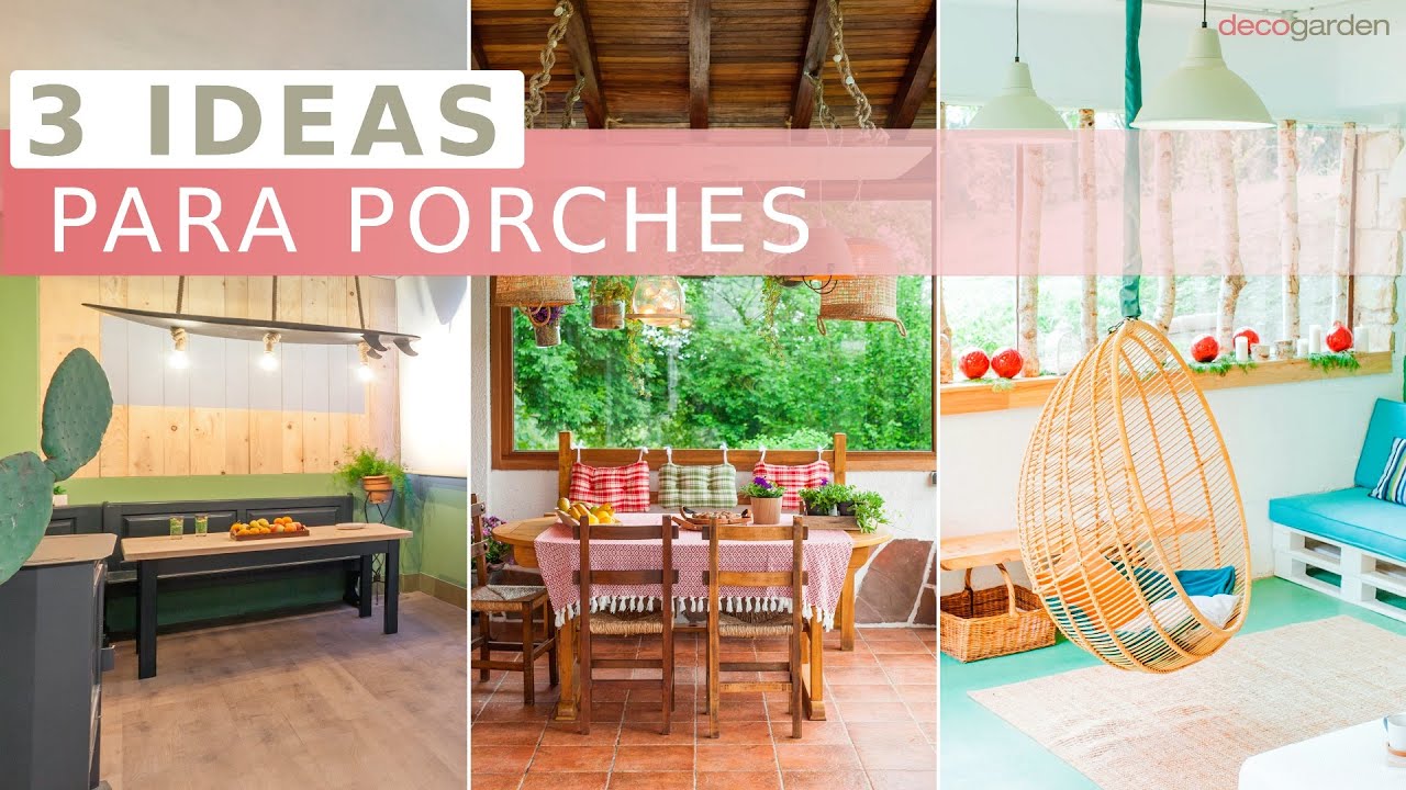 IDEAS para decorar PORCHES //3 Transformaciones con Decogarden - YouTube