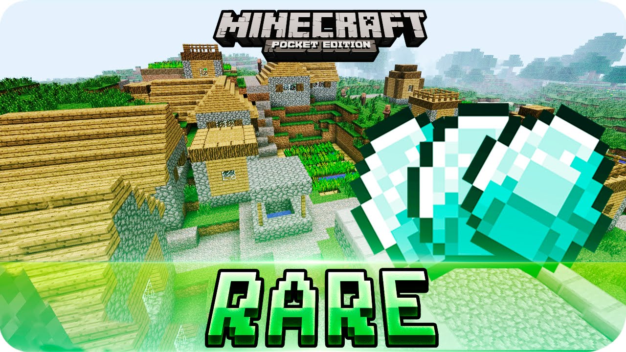 Minecraft PE Seeds - RARE SEED with 5 Villages, Stronghold and Desert