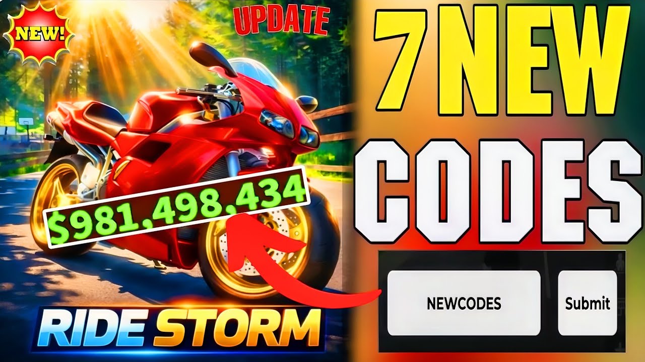 NEW BIKES CODES RIDE STORM ROBLOX CODES JANUARY 2026 CODES FOR RIDE 