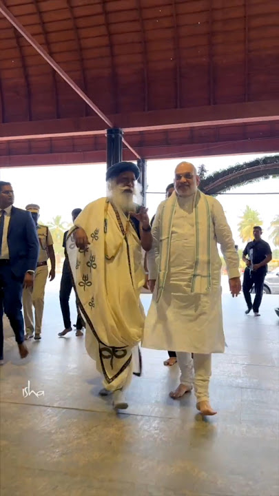 Sadhguru Welcomes Shri Amit Shah to Isha Yoga Center #Mahashivratri