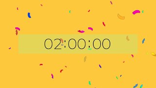 2 minute COUNTDOWN timer - Happy - PARTY - Birthday - Confetti
