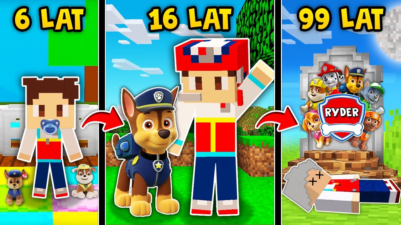ŻYCIE RYDERA PSI PATROL W MINECRAFT?! GPLAY & LUMI