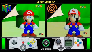 Super Mario 64 Nintendo 64 Vs Dreamcast Real Hardware Comparison