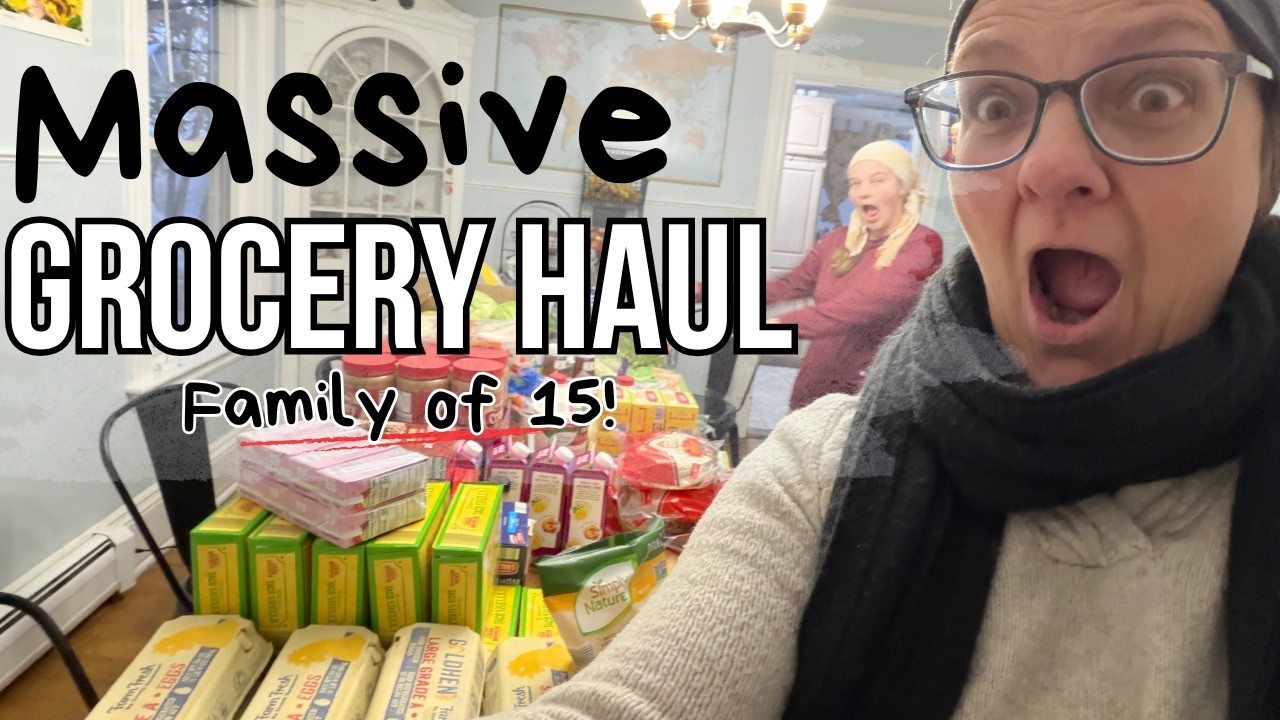 Огромная закупка продуктов для нашей большой семьи.