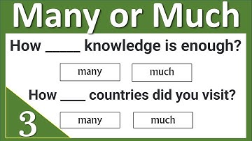 Much and Many Quiz #3 | Grammar Test