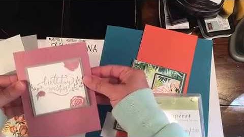 Facebook LIVE replay, Double Z Fold card & Lily Pad Lake Peek thorough card , Stampin