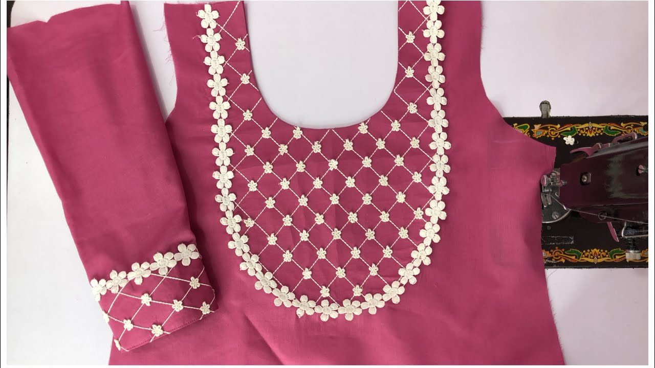 Plain suit ko stylish banaye/ Suit ke gale or baju ka design anchor