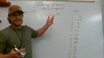 Factoring ax^2+bx+c When ac is Negative