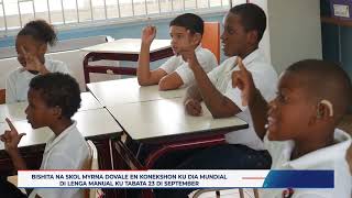 Dutch Caribbean TV Korsou a hasi un bishita na Skol Myrna Dovale awe