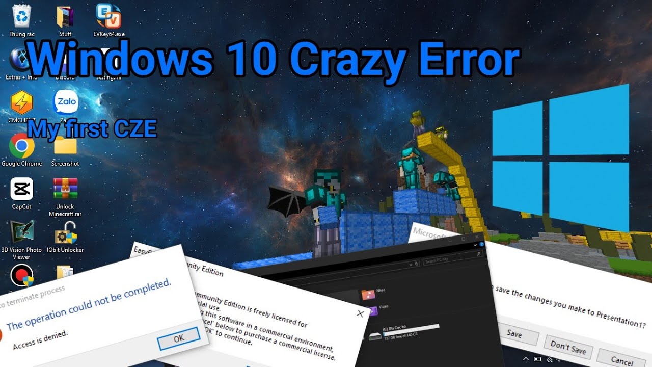 Windows 10 Crazy Error | My first CZE - YouTube