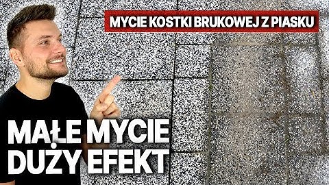 Czyszczenie nowej kostki brukowej Kraków | Mycie kostki brukowej z posypką | DOMINIKMALUJE #29
