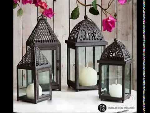 Faroles, farolillos, luz de mesa youtube Candelabros Herreria Ideas De