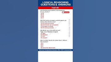 Logical Reasoning Test Questions and and Answers
