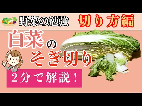 白菜のそぎ切り／切り方編