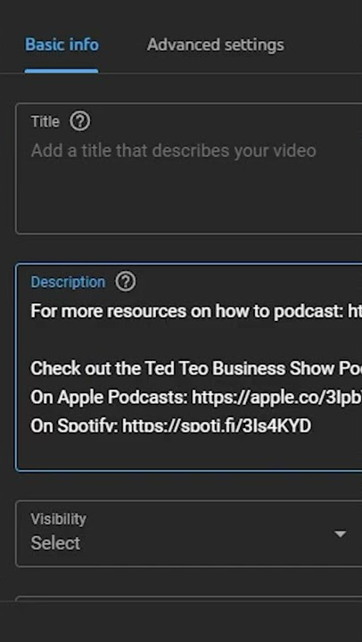 How To Set A Default Description On Youtube #Shorts