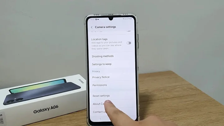 How to restore Galaxy A06 camera settings