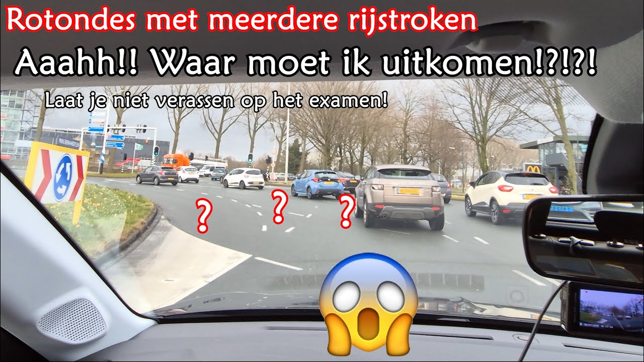 Hoe kom je dit soort rotondes over?? De oplossing voor grote rotondes met meerdere rijstroken