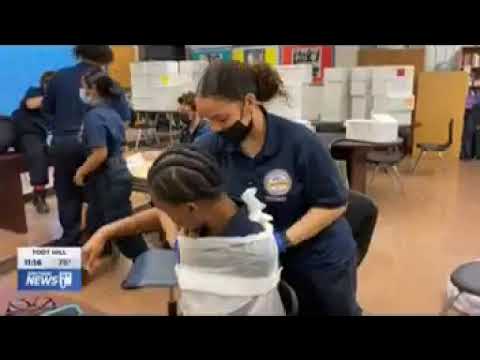 Urban Assembly School for Emergency Management's Community Food Pantry ft. on NY1 News