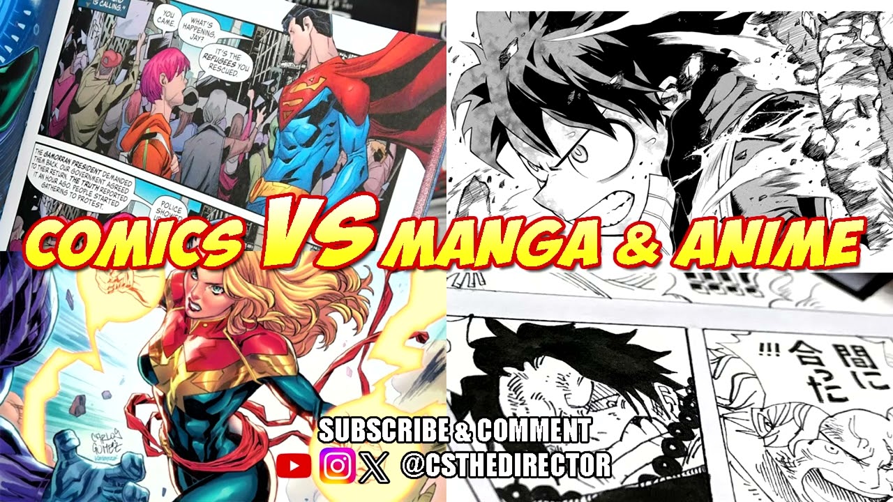 Comics VS Manga & Anime - YouTube