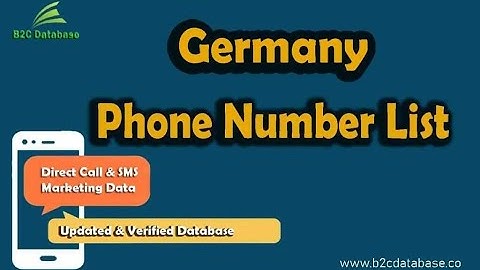 Germany Phone Number Database | Accurate Consumer & Mobile Number List – B2C Database